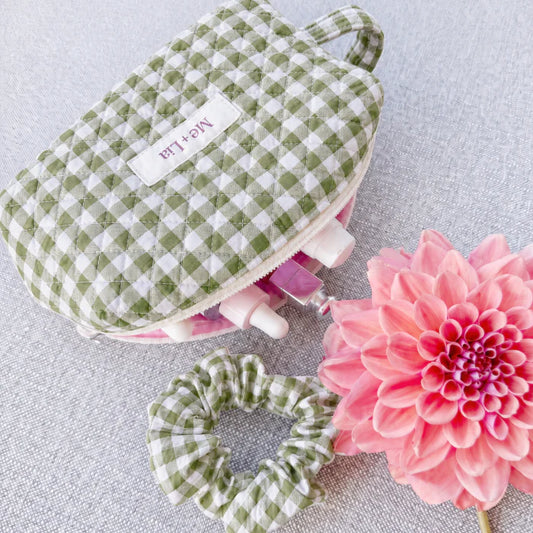 The Mini Makeup Bag - Gingham (multiple colors)