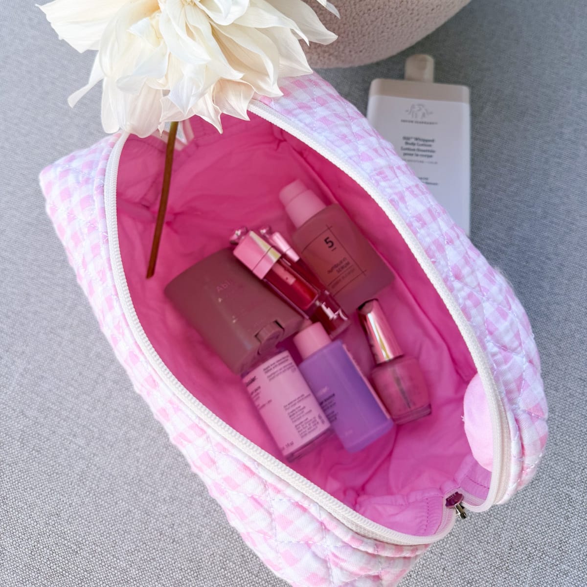 The Makeup Bag - Gingham (multiple colors)