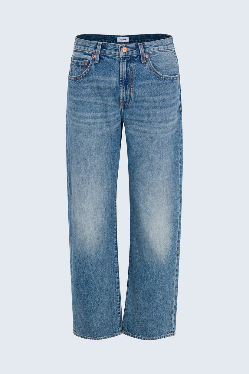Lexi Mid Rise Bowed Straight Jean - Metropolis