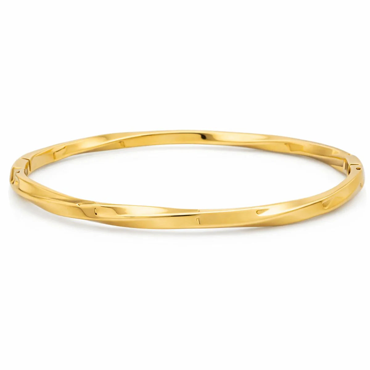 Hayes Twisted Bangle Bracelet (Gold)