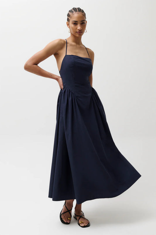 Sadee Open Back Dress - Navy