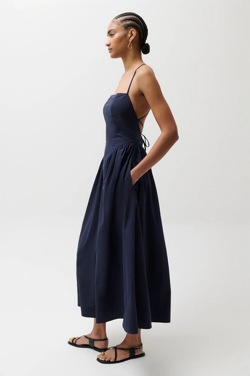 Sadee Open Back Dress - Navy