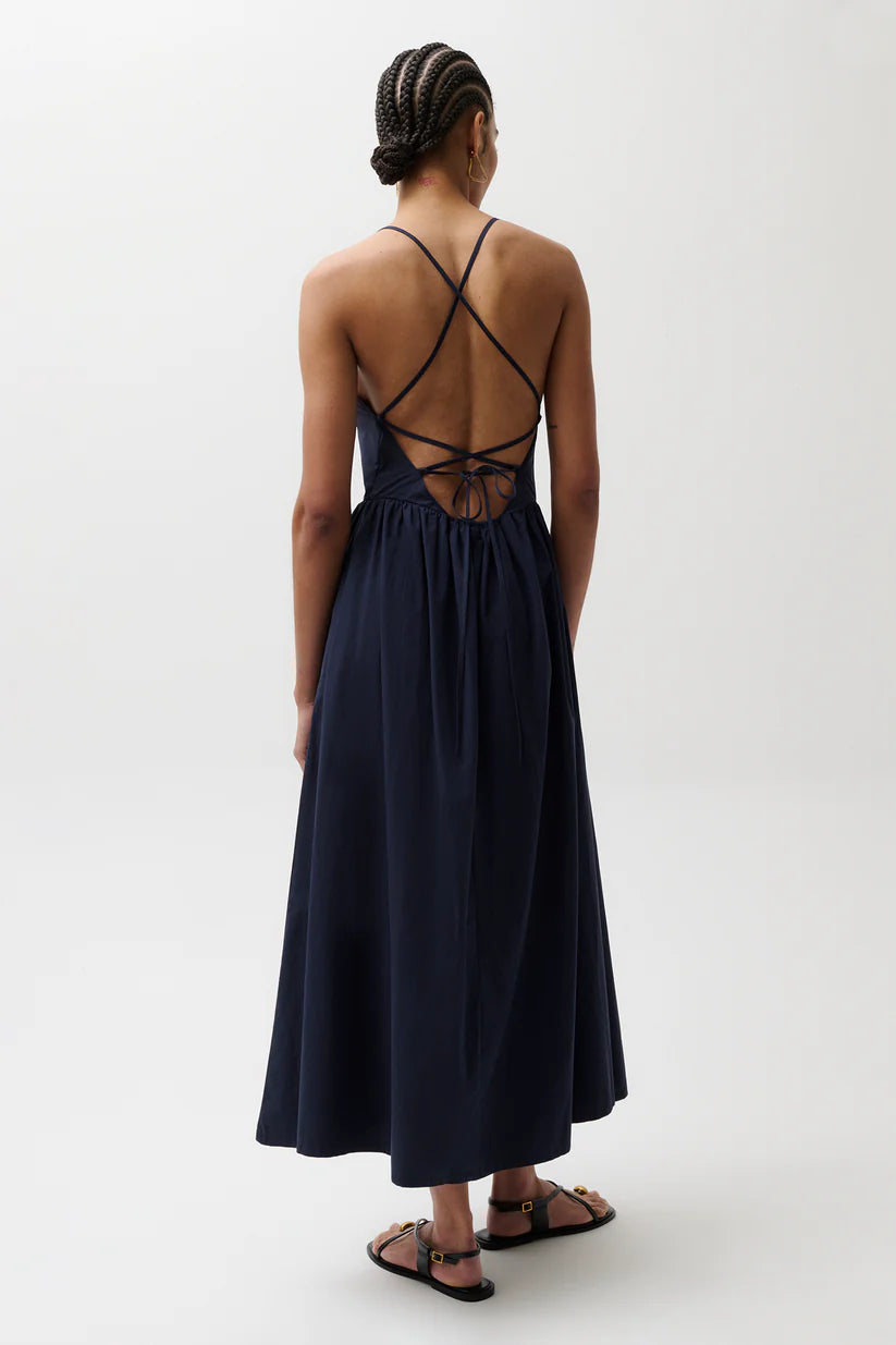 Sadee Open Back Dress - Navy