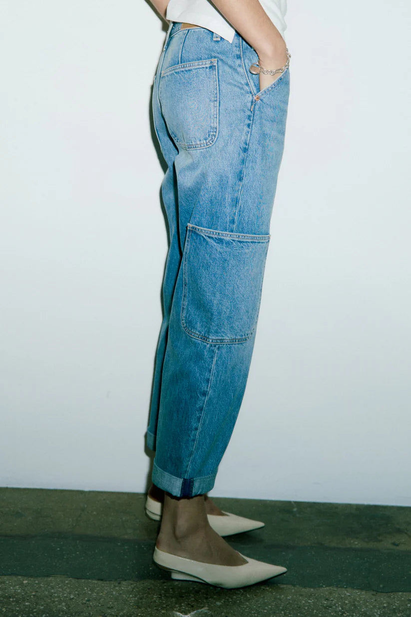 Sonny High Rise Barrel Jean - Coastal Fade