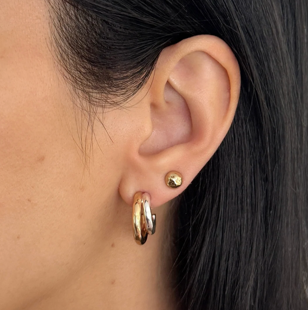 Sun & Moon Two-Toned Hoops