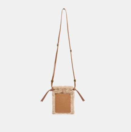 Lyrik Crossbody Mid Brown Faux Fur