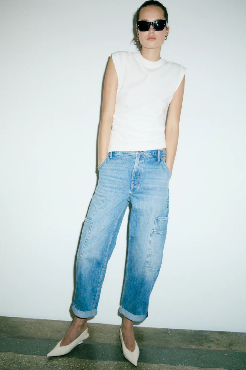 Sonny High Rise Barrel Jean - Coastal Fade