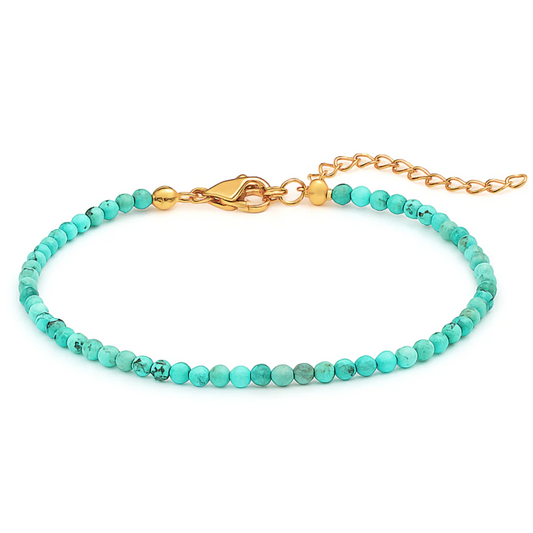 Sander Turquoise Beaded Anklet