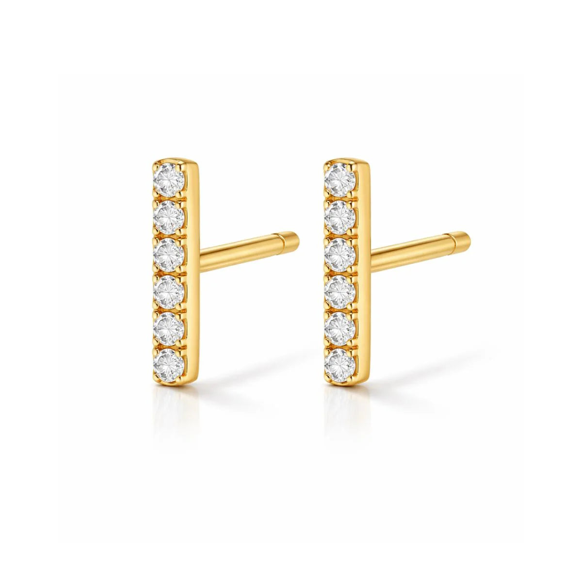 Kiki Bar Stud Earrings (Gold)