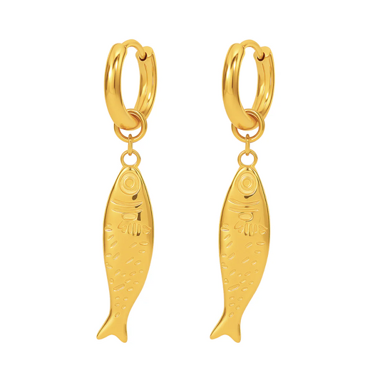 Dayna Huggie Hoop Fish Earring