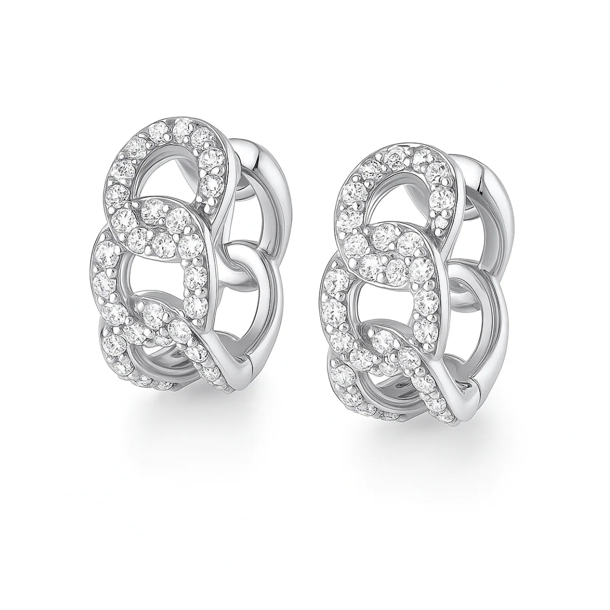 Anika Chain Huggie Hoop Earring