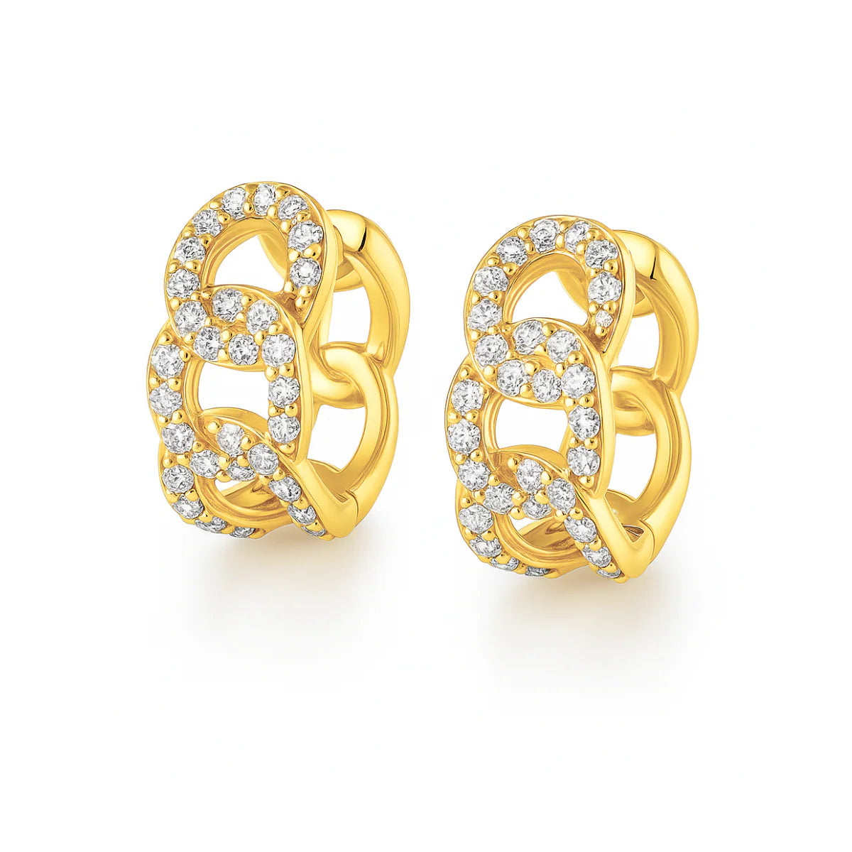 Anika Chain Huggie Hoop Earring