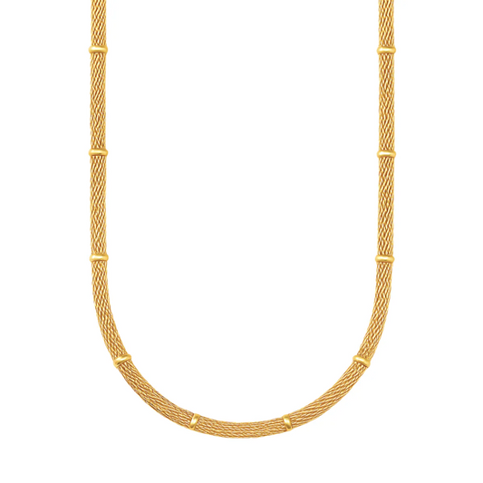 Cosette Beaded Mesh Chain Necklace