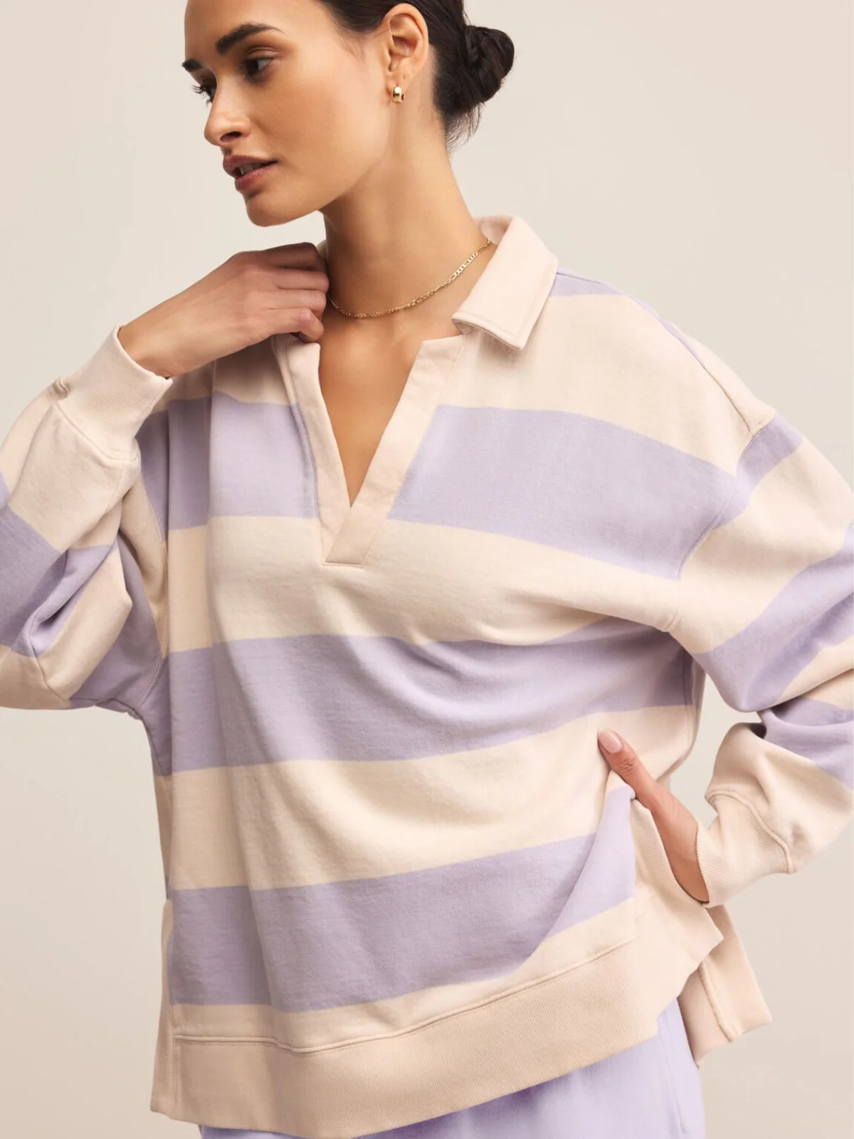 Rugby Brushed Fleece Henley