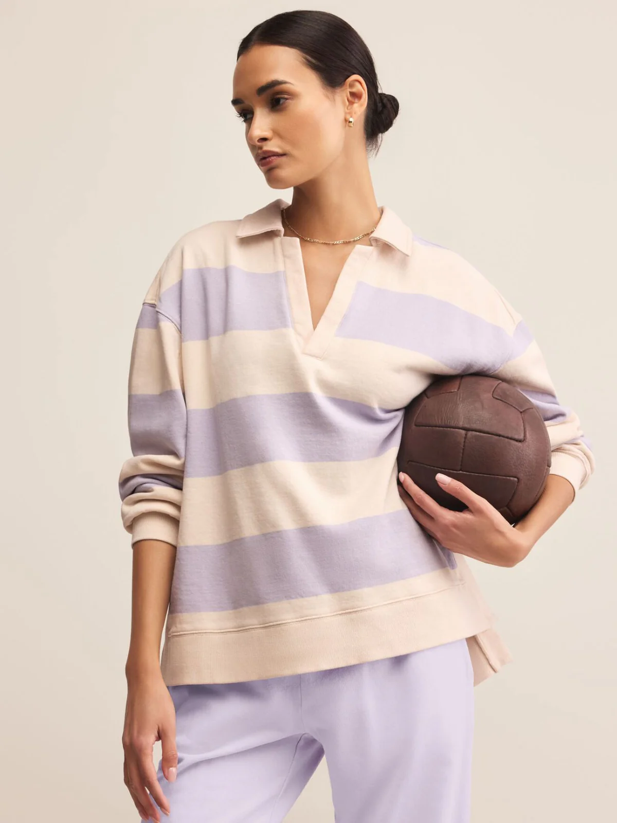 Rugby Brushed Fleece Henley