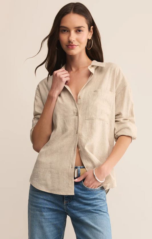 Alfie Linen Button Up