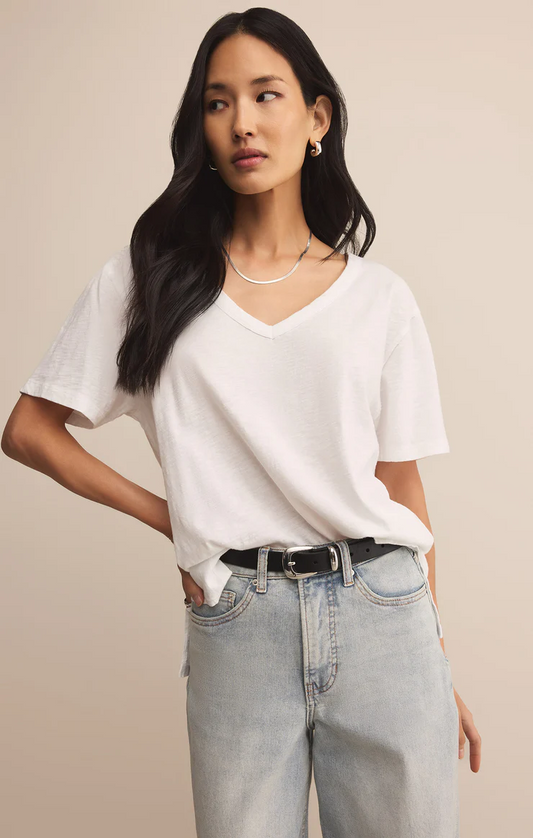 Lively Slub V-Neck Tee