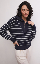 Villa Half Zip Stripe Sweater