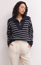 Villa Half Zip Stripe Sweater