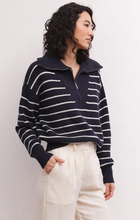 Villa Half Zip Stripe Sweater