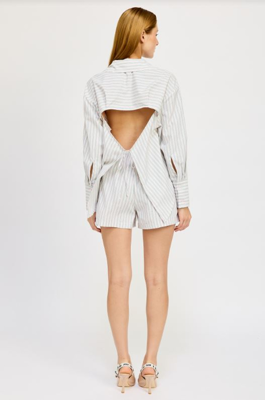 Haisley Stripe Mini Shorts