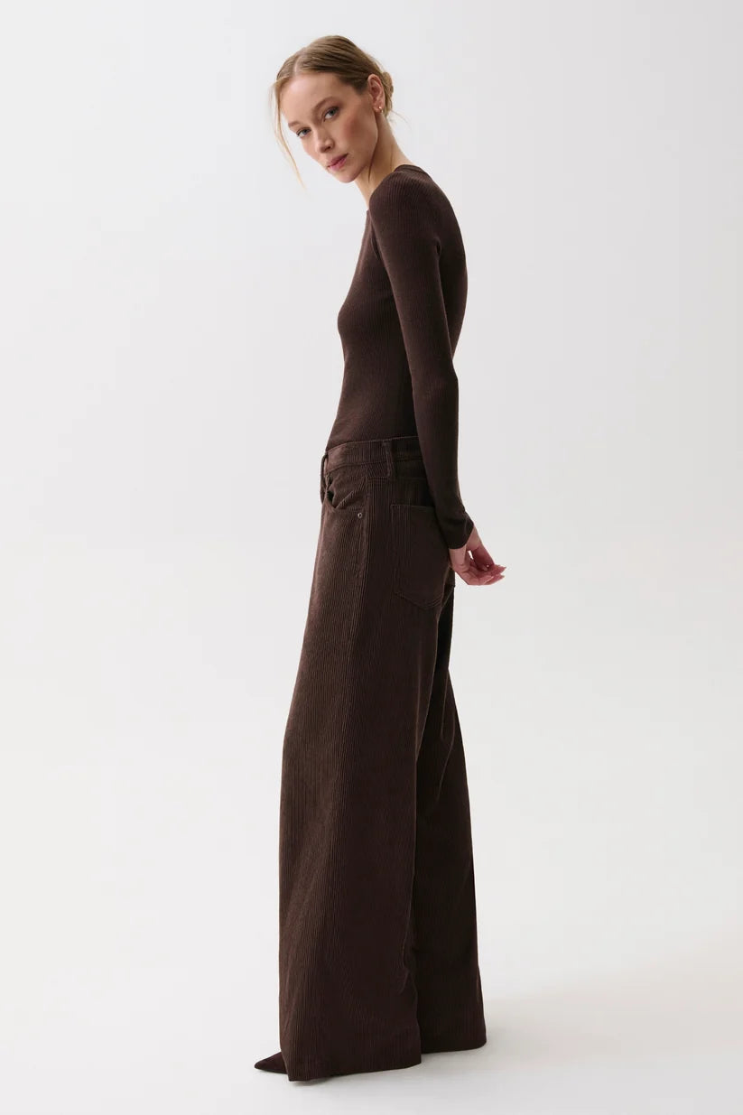 Jadyn Corduroy Mid Rise Palazzo