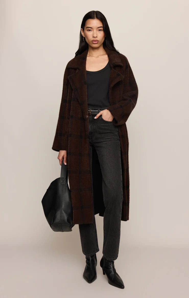 Crosby Plaid Cocoon Coat