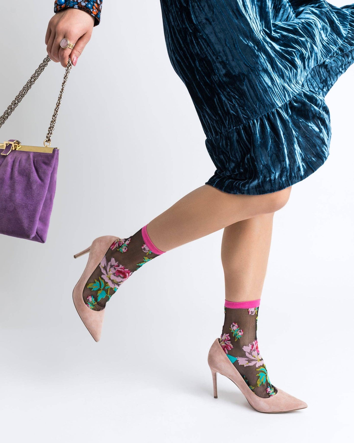 English Rose Sheer Ankle Sock