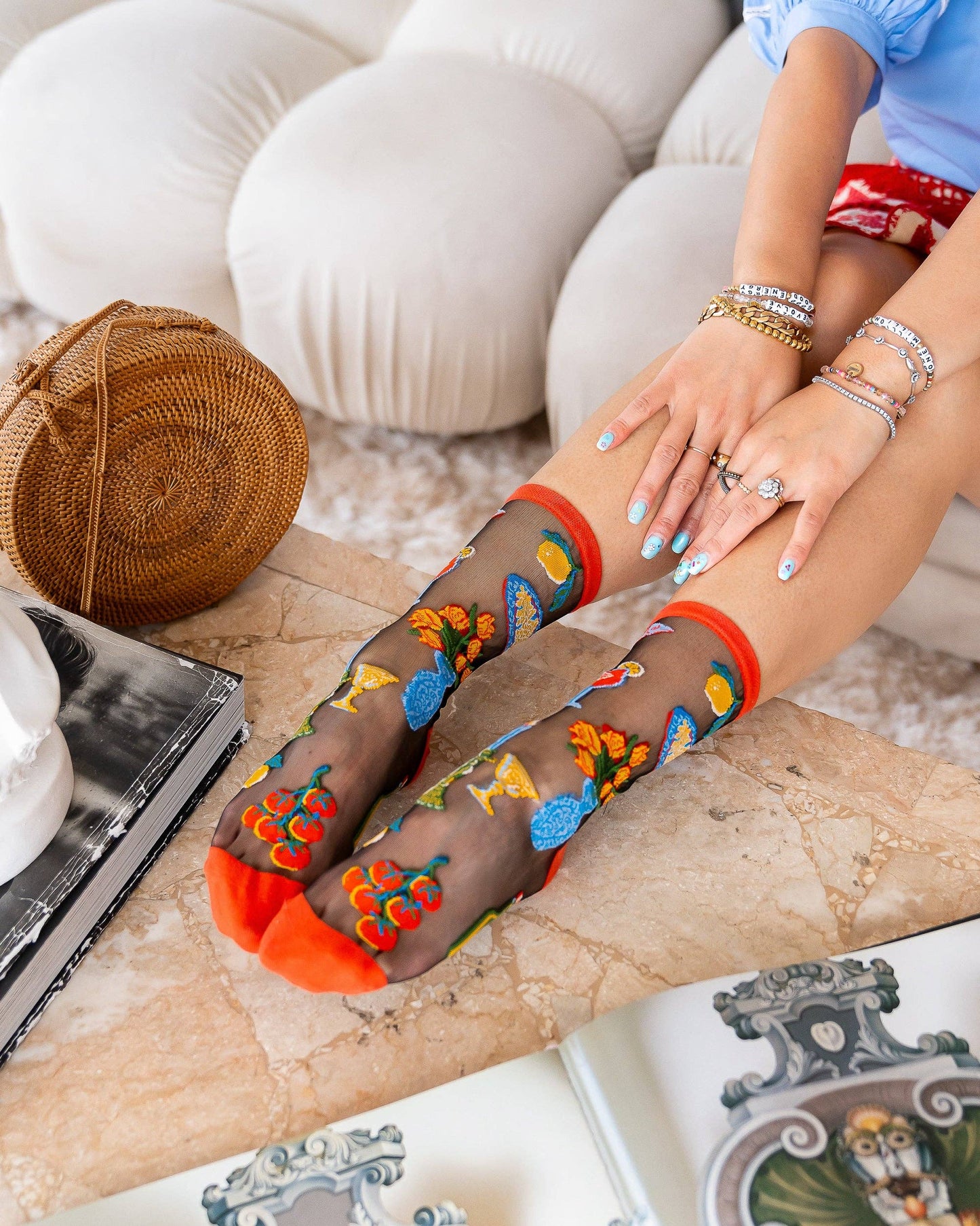 La Dolce Vita Sheer Crew Sock