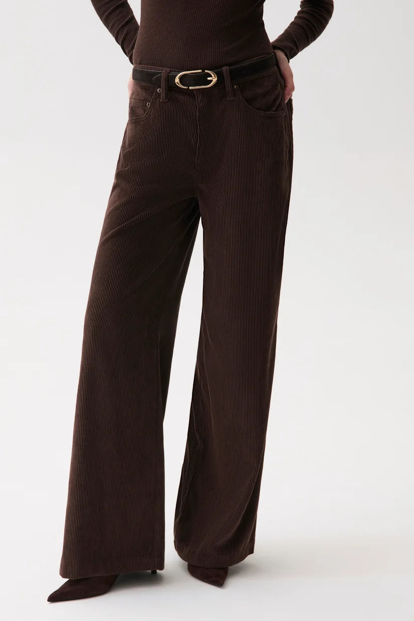 Jadyn Corduroy Mid Rise Palazzo