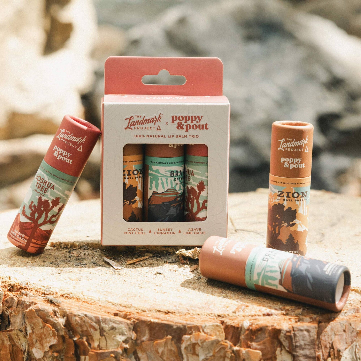 The Landmark Project Lip Balm Trio - Desert