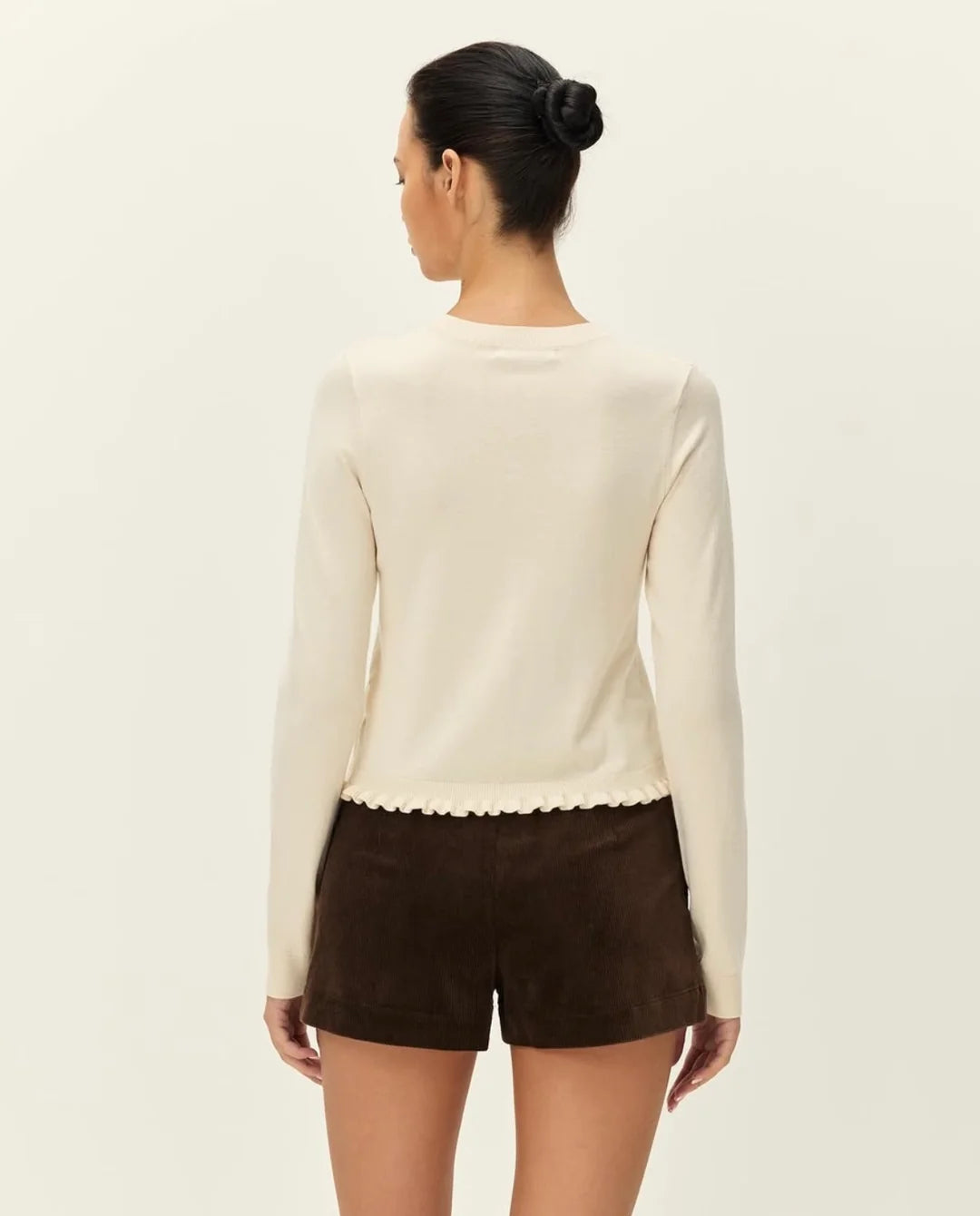 Camille Ruffled Knit Cardigan