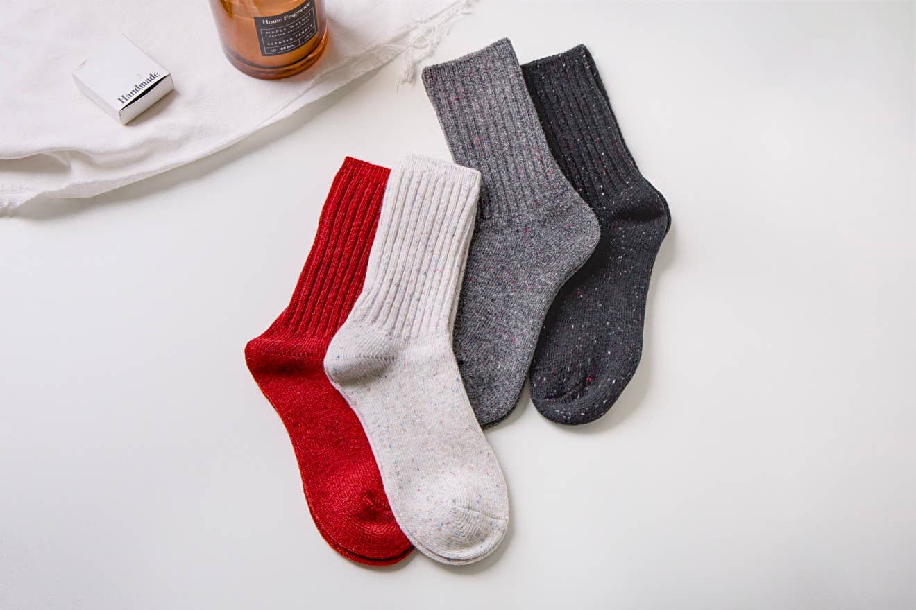 Wool Blend Crew Socks