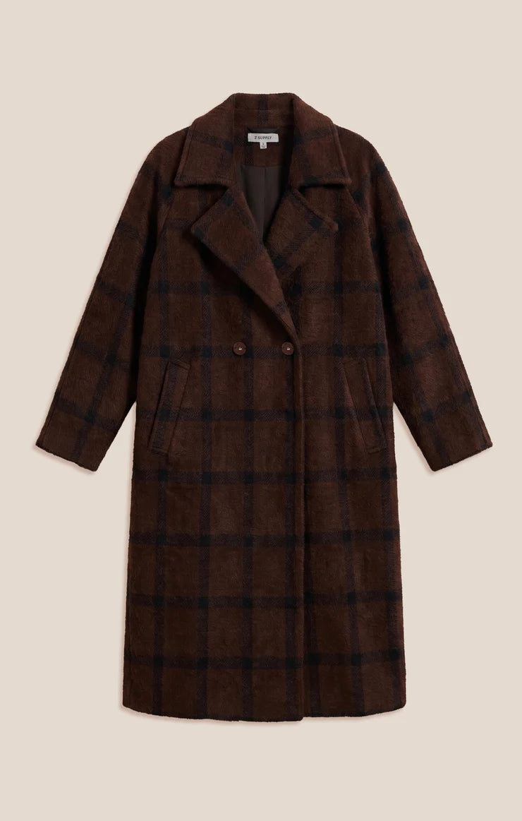 Crosby Plaid Cocoon Coat