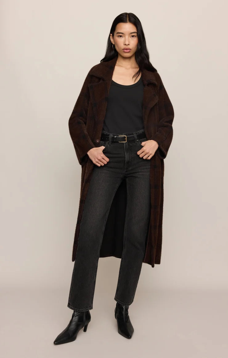 Crosby Plaid Cocoon Coat