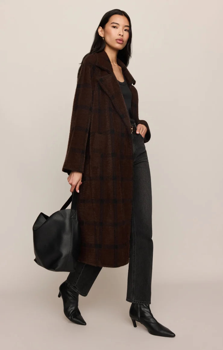 Crosby Plaid Cocoon Coat