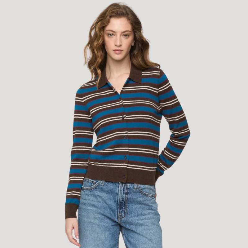 Lyvia Long Sleeve Merino Polo Cardigan