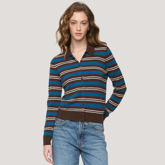 Lyvia Long Sleeve Merino Polo Cardigan