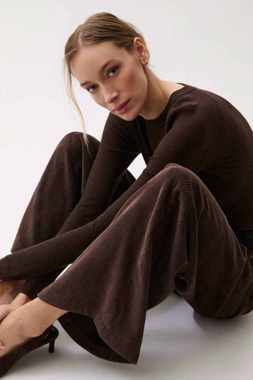 Jadyn Corduroy Mid Rise Palazzo