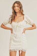 Drawstring Lace Mini Dress