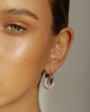 Pave Interlock Hoops