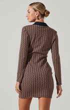 ASTR Kambrie Collared Chevron Mini Dress