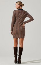 ASTR Kambrie Collared Chevron Mini Dress