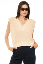 Bella Sleeveless Shoulder Pad Sweater Vest