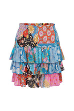 Cha Cha Shirred Mini Skirt - Jewel