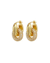 Pave Interlock Hoops