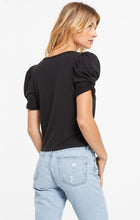 Carrie Slub Puff Sleeve Tee