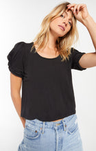 Carrie Slub Puff Sleeve Tee