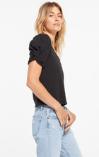 Carrie Slub Puff Sleeve Tee