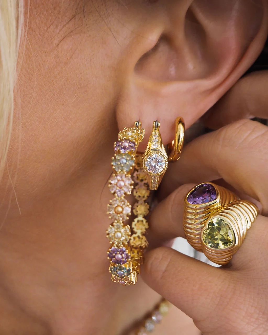 Vintage Engagement Hoops
